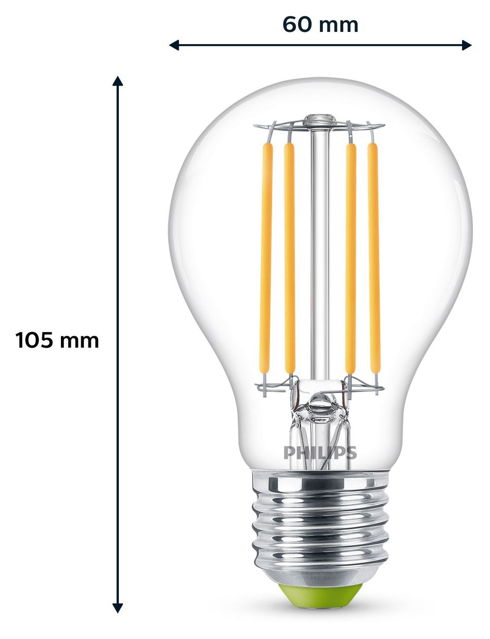 8719514343726 LED Lampe Globe E27 EEK: A 485 lm Warmweiß (3000K) 