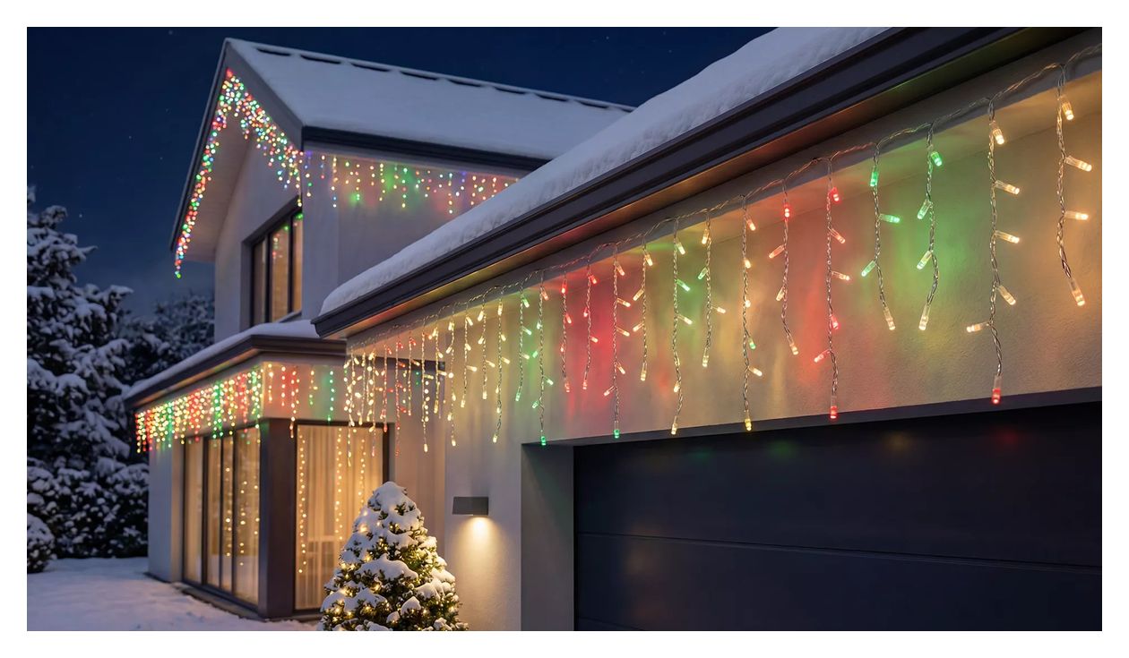 Festavia Eiszapfen Lichterkette – 8,5 m, 250 LEDs 