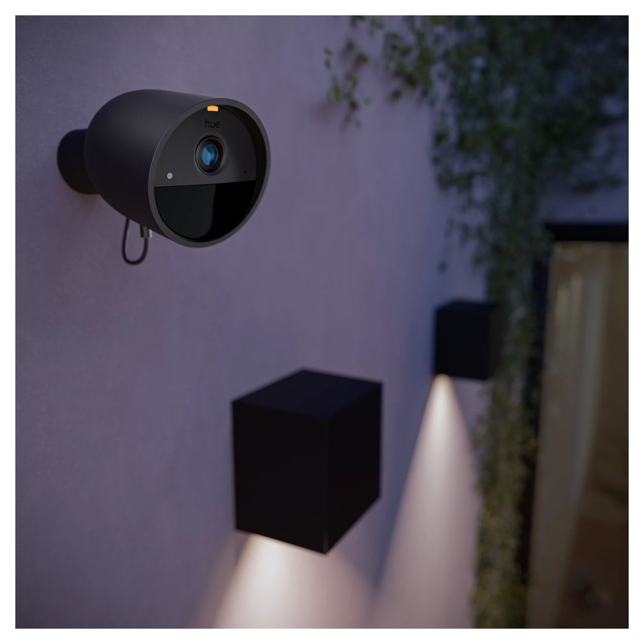 Hue Secure Kamera 1920 x 1080 Pixel IP-Sicherheitskamera IP20, IP65 Innen & Außen Nachtsicht  (Schwarz) 