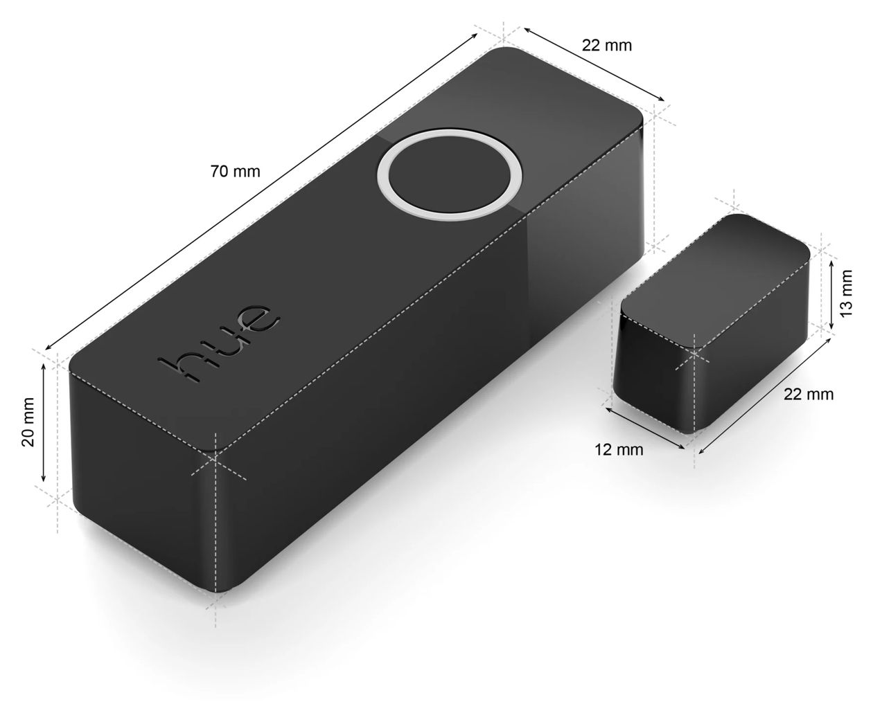 Hue Secure Kontaktsensor Doppelpack   (Schwarz) 
