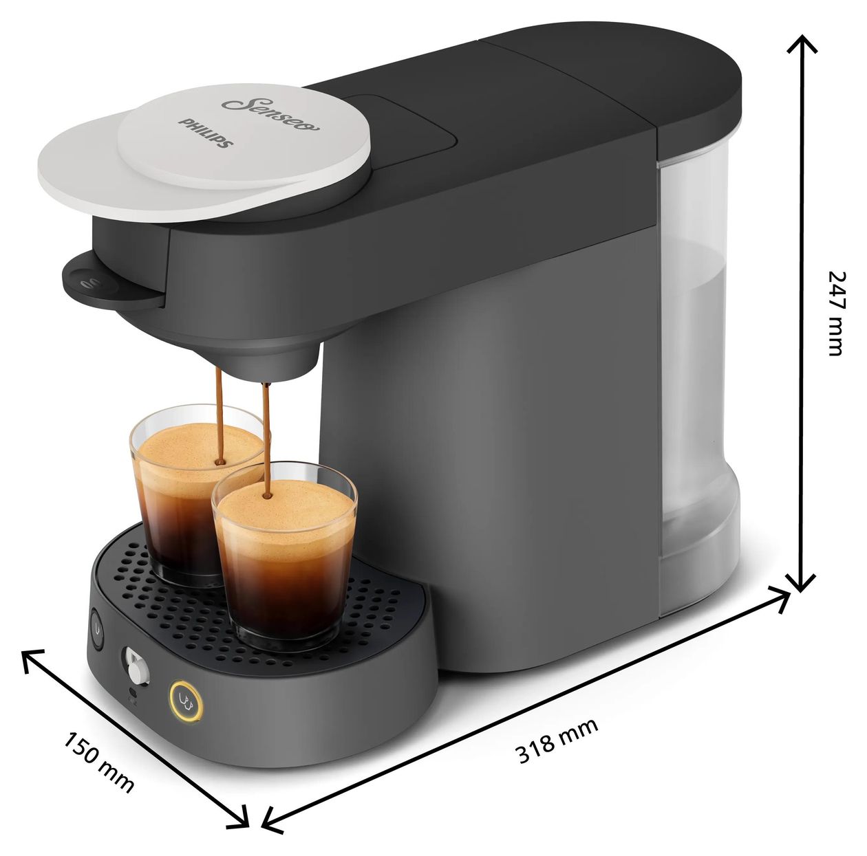 CSA225/65 Senseo Vibe Kaffeepad Maschine  (Schwarz, Weiß) 