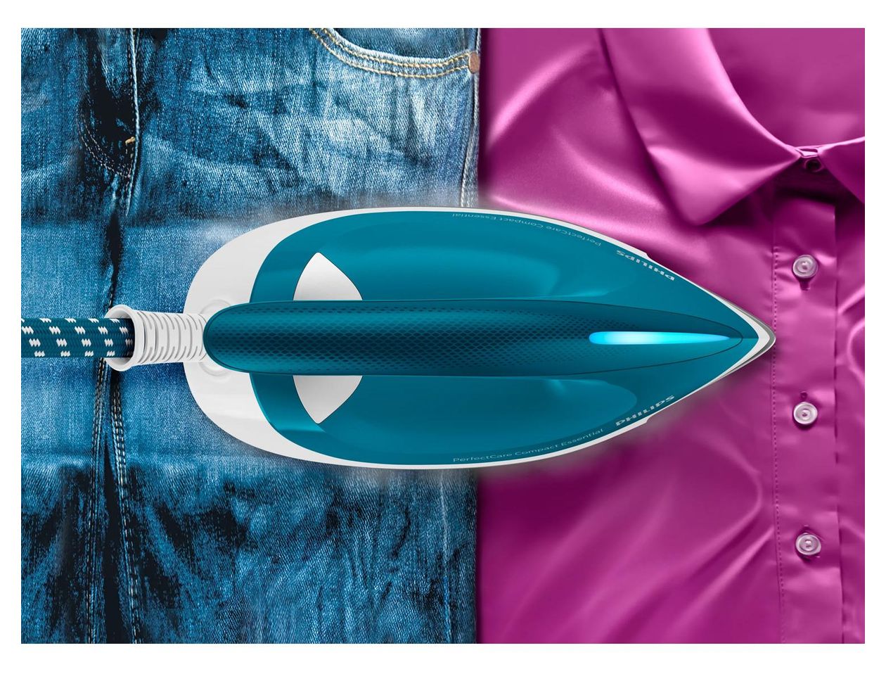 GC6840/20 PerfectCare Compact Essential 2400 W Dampfbügelstation 120 g/min  (Blau, Weiß) 