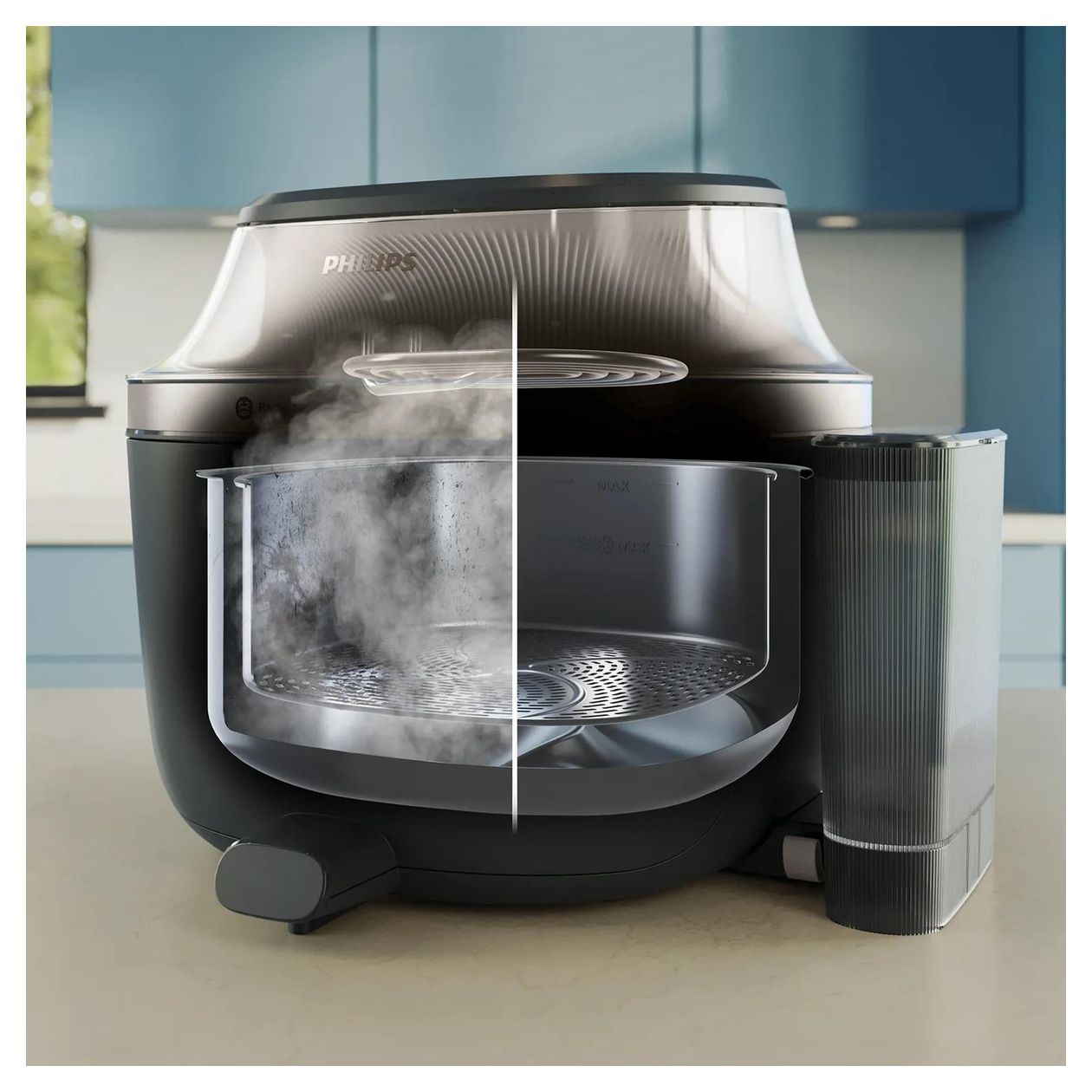 Series 5000 NA541/00 Dampf Heißluftfritteuse 7,2 l 2000 W  (Silber) 