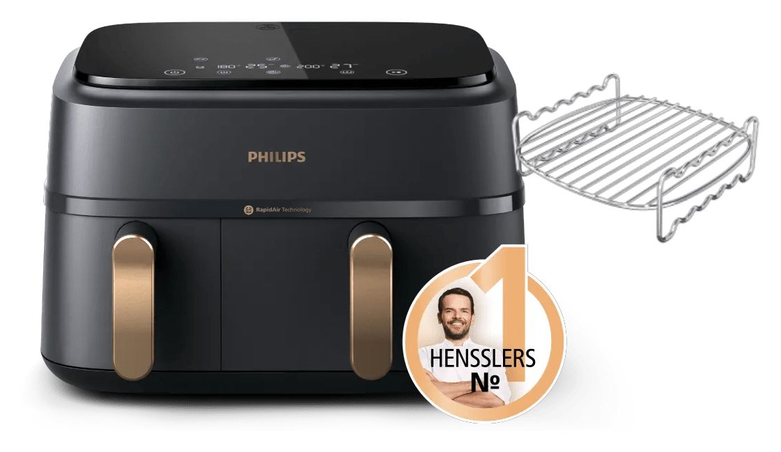 Series 3000 NA352/04 Doppel Heißluftfritteuse 9 l 2750 W  (Schwarz, Kupfer) 