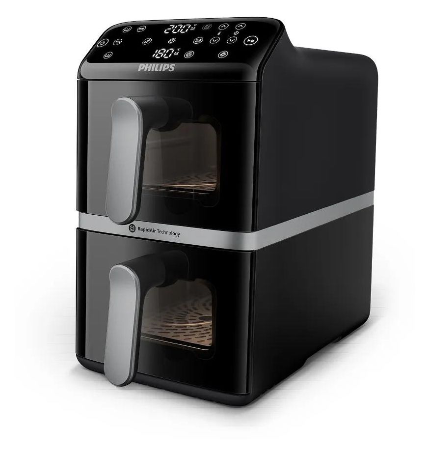 Series 4000 NA461/00 Doppel Heißluftfritteuse 10 l 2750 W  (Schwarz, Silber) 