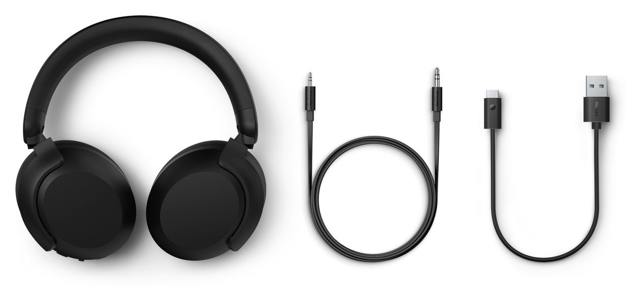 TAH8000EBK/00 Over Ear Bluetooth Kopfhörer kabelgebunden&kabellos 70 h Laufzeit IPX4 USB Typ-C  (Schwarz) 