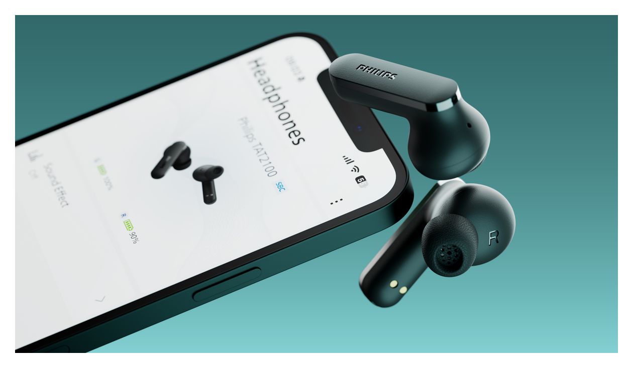 TAT2100BK/00 In-Ear Bluetooth Kopfhörer Kabellos TWS 8 h Laufzeit IPX4  (Schwarz) 