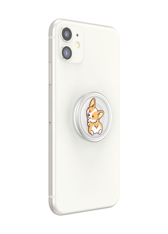 PlantCore Cheeky Corgi Fingerring für Jede Marke (Schwarz, Orange, Durchscheinend, Weiß) 