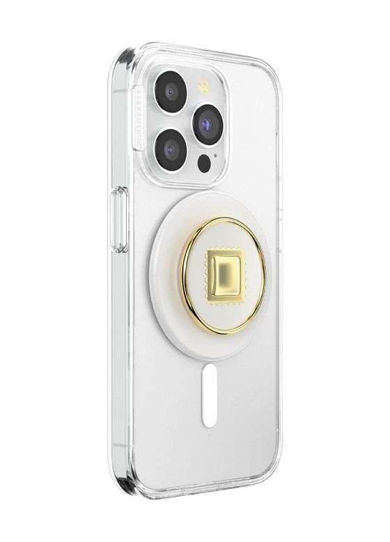 PopGrip Enamel Raviolo Fingerring (Gold, Transparent, Weiß) 