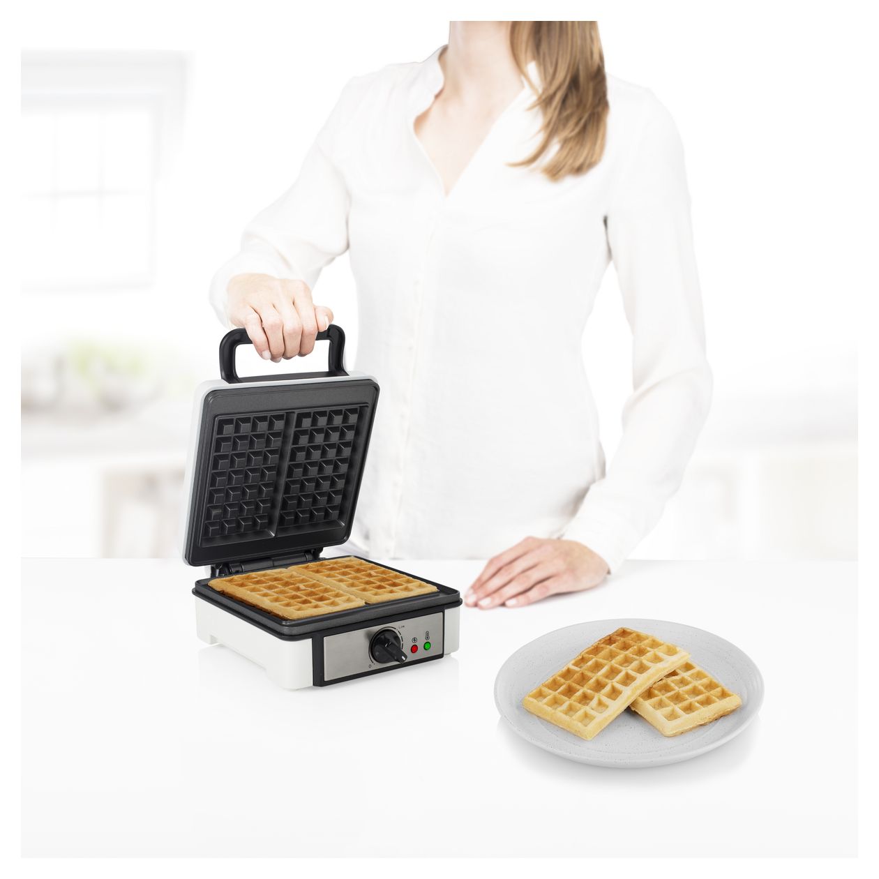 132397 Waffeleisen Rechteckig für 2 Waffel(n) 1200 W 