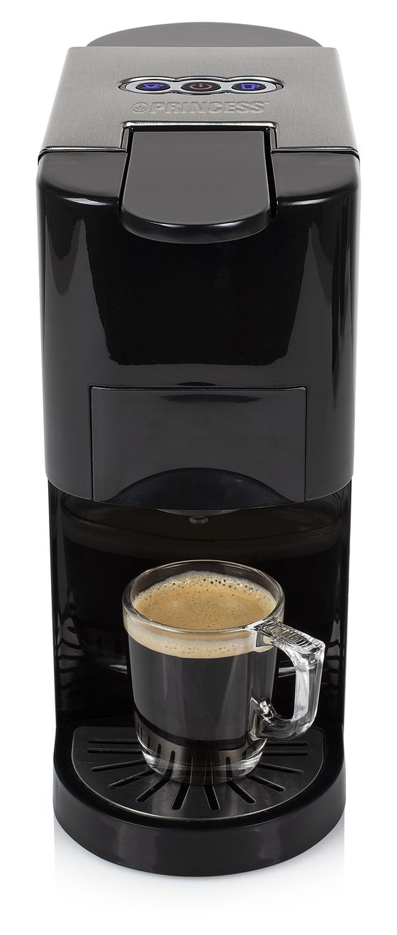 249450 Kaffeekapsel, Kaffeepad, Gemahlener Kaffee Maschine  (Schwarz, Edelstahl) 