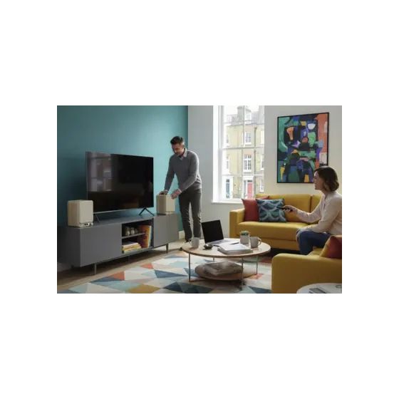Classic Active Heim-Audio-Mikrosystem DAB+, FM 80 W Bluetooth  (Weiß, Eiche) 