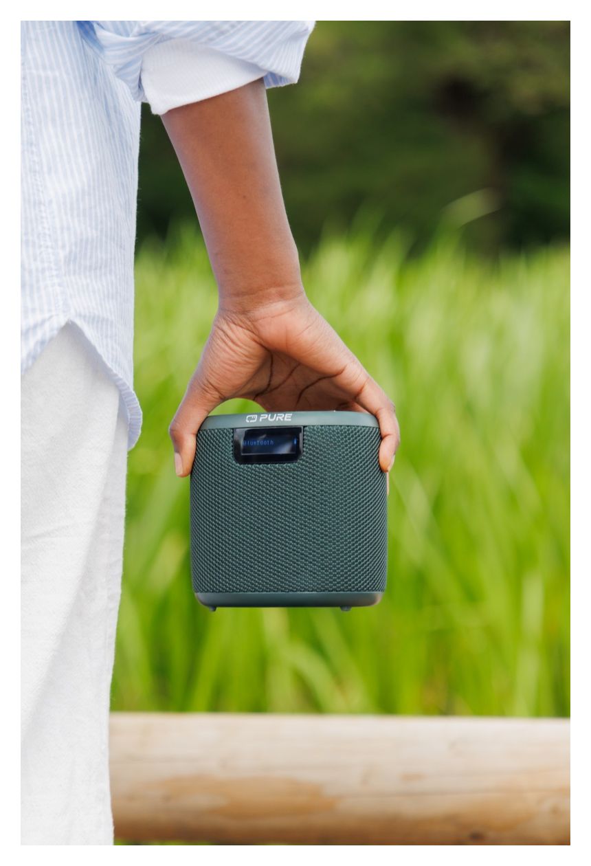 Woodland Mini Bluetooth DAB+, FM Radio Tragbar IP67  (Schwarz, Grün) 