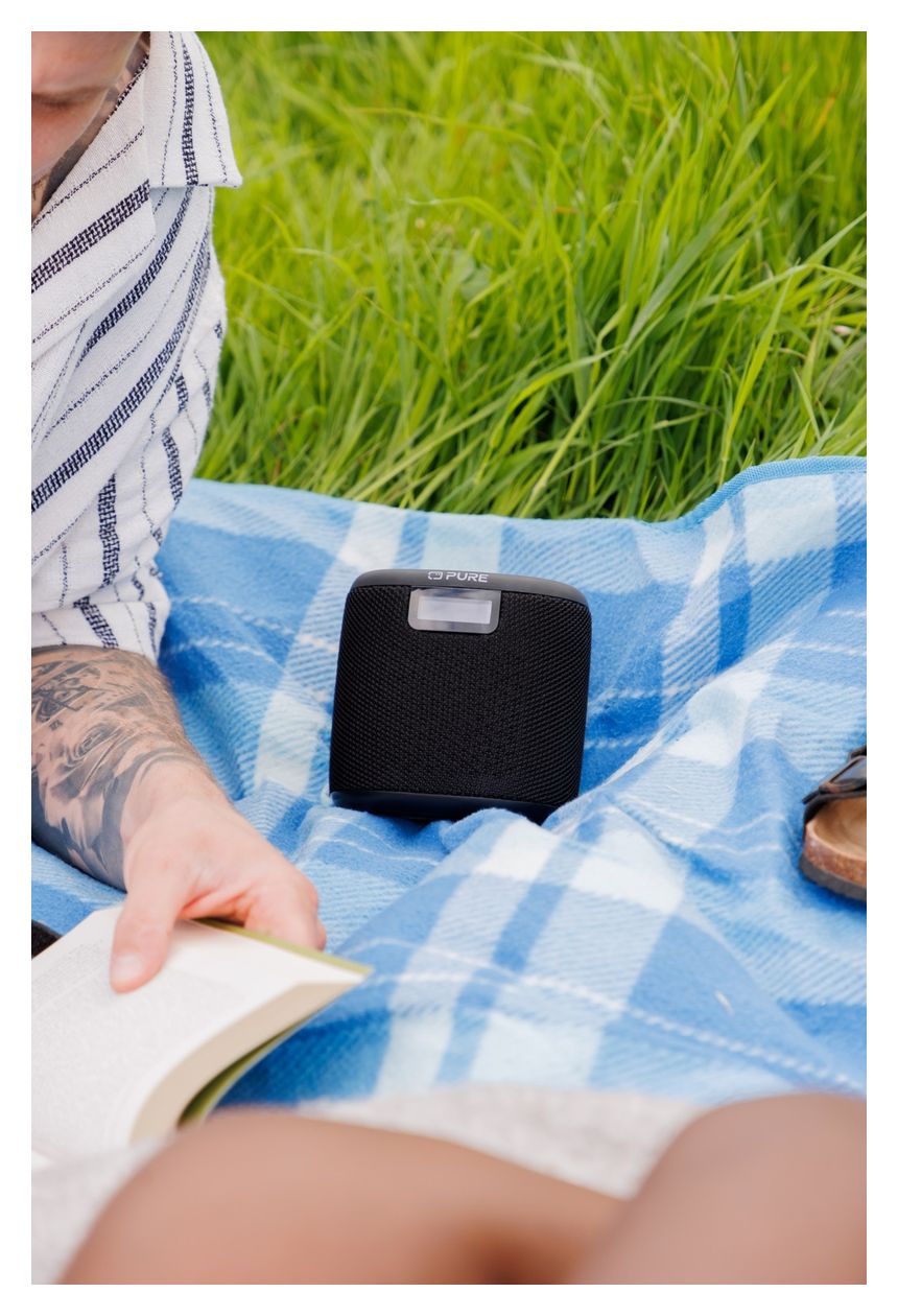 Woodland Mini Bluetooth DAB+, FM Radio Tragbar IP67  (Schwarz) 