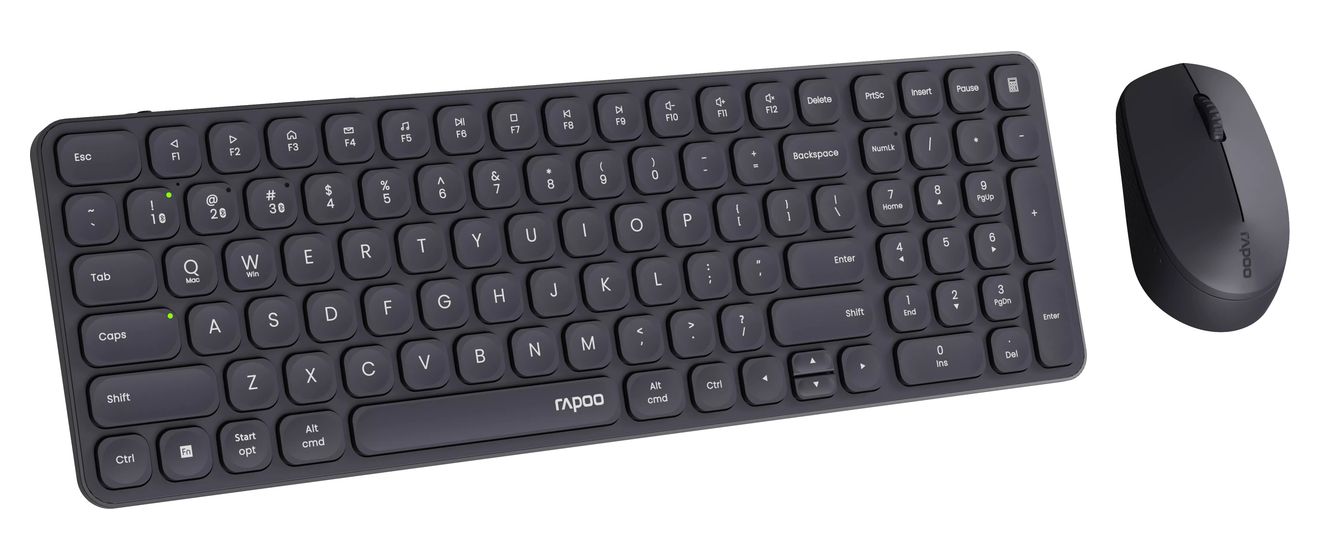 9710M Büro Tastatur RF Wireless + Bluetooth 2.4 GHz  (Dunkles Grau) 