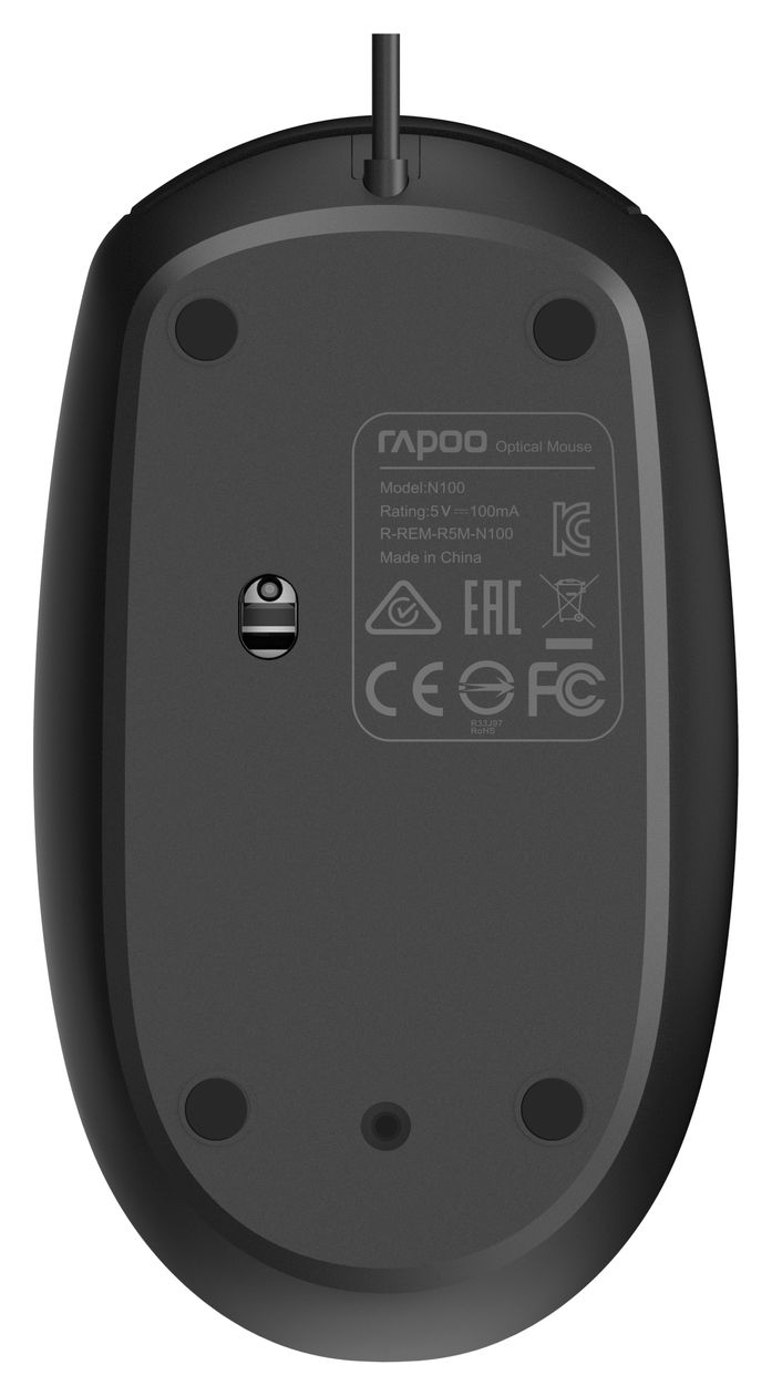 N100-BK 1600 DPI Büro Maus Optisch  (Schwarz) 