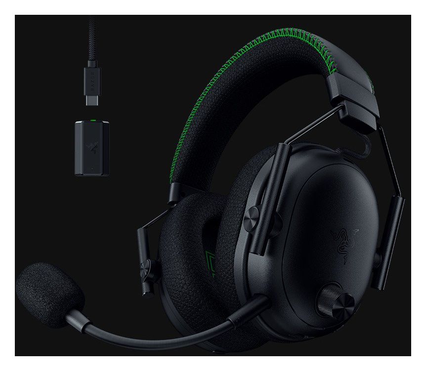 BlackShark V3 Pro Over Ear Bluetooth Kopfhörer kabelgebunden&kabellos USB Typ-A  (Schwarz) 