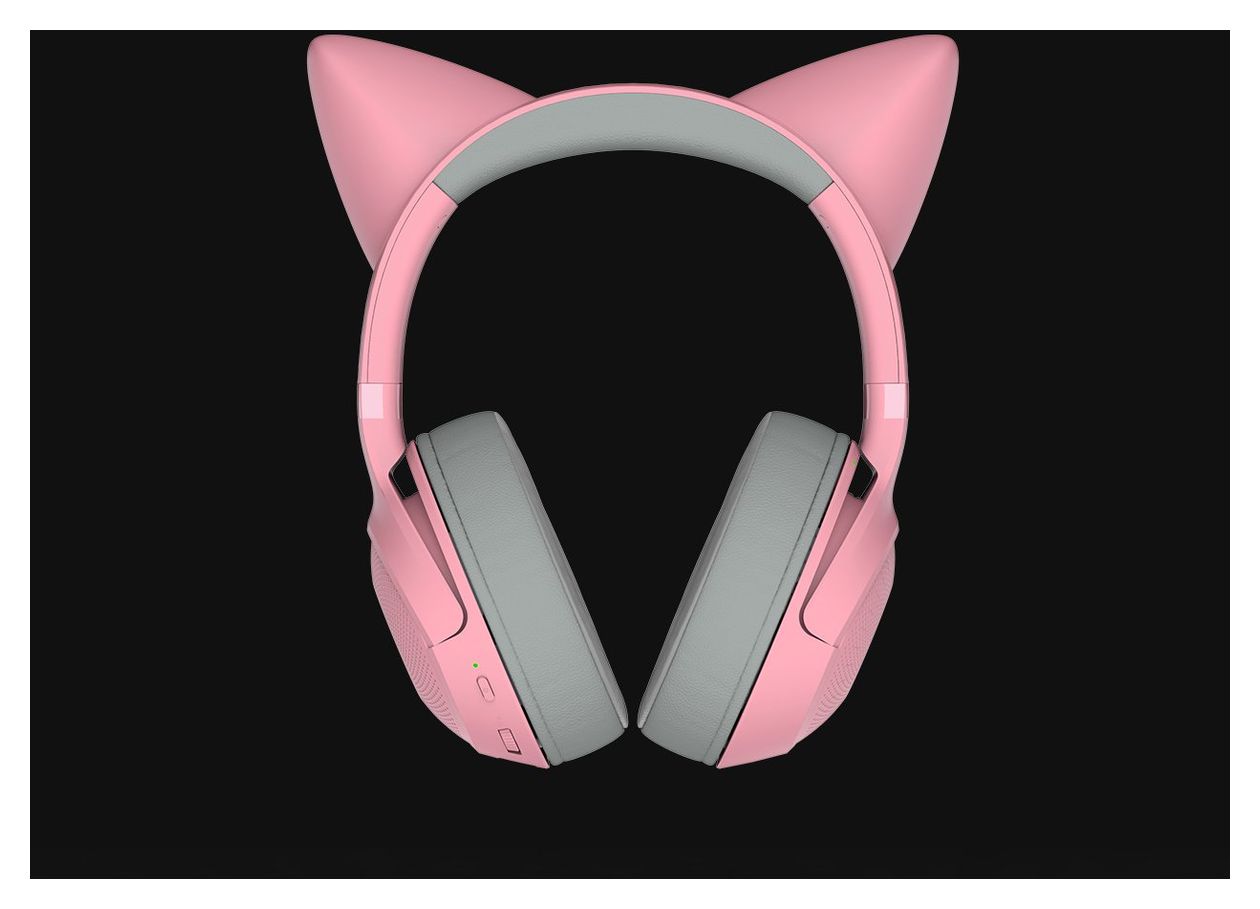 Kraken Kitty V2 Over Ear Bluetooth Kopfhörer kabellos 40 h Laufzeit  (Pink) 