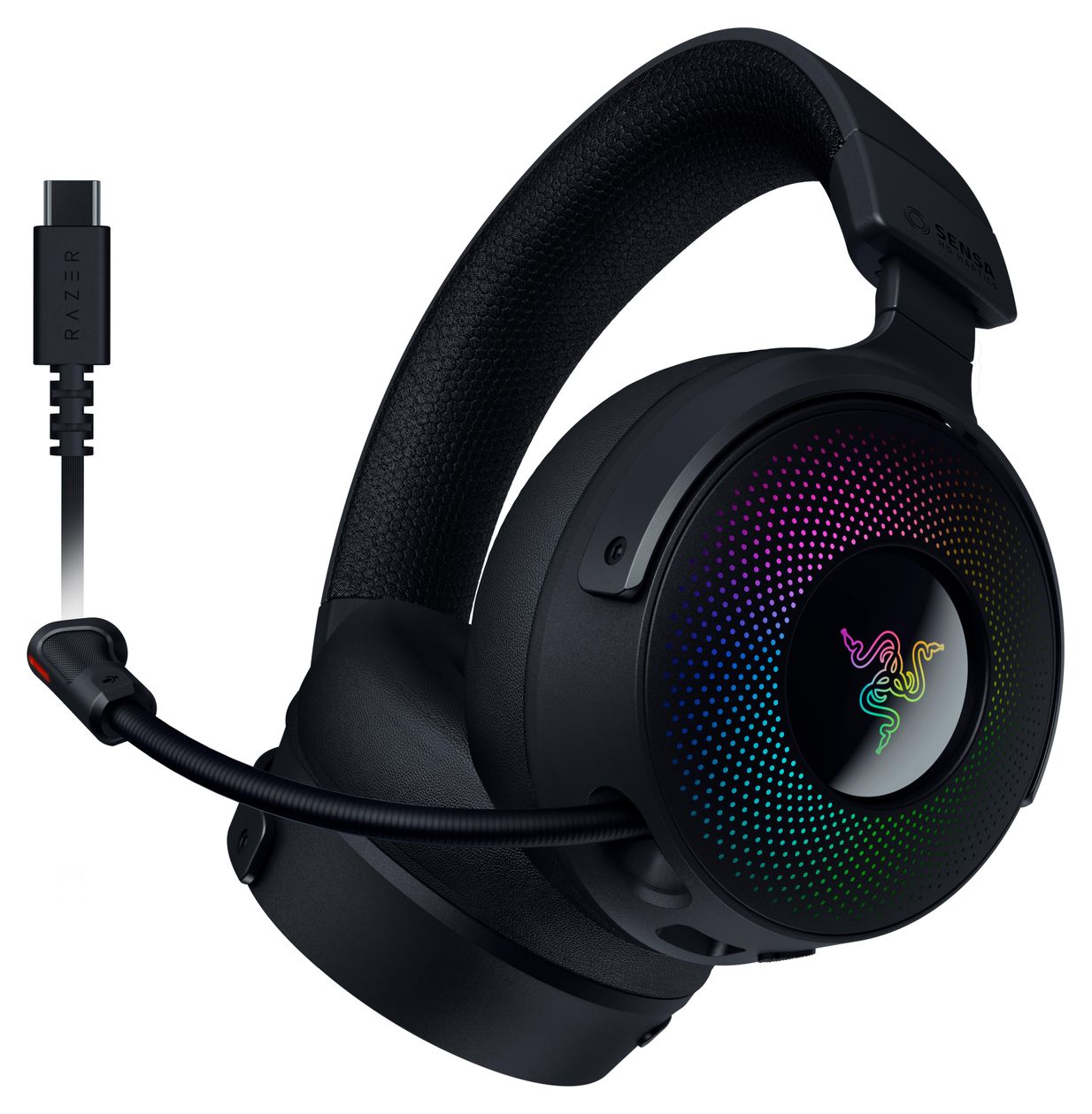 Kraken V4 Pro Ohraufliegender Bluetooth Kopfhörer kabelgebunden&kabellos 50 h Laufzeit USB Typ-A  (Schwarz) 