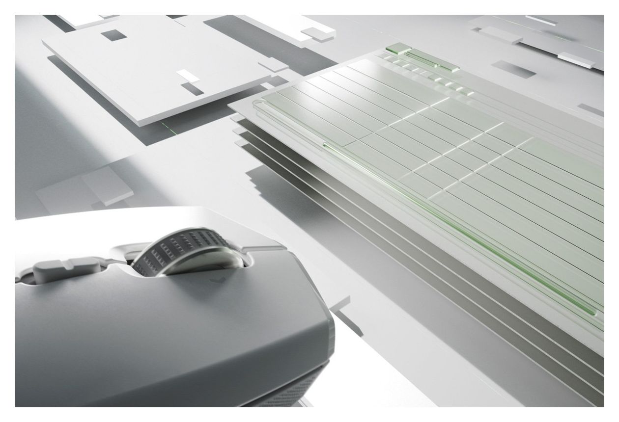 Pro Click Mini 12000 DPI Büro Maus Optisch  (Weiß) 