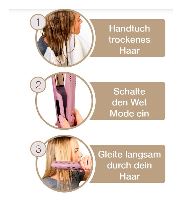 AS8930 AIRvive 2-in-1 Airstyler Haarglätter 135 W  (Pink) 