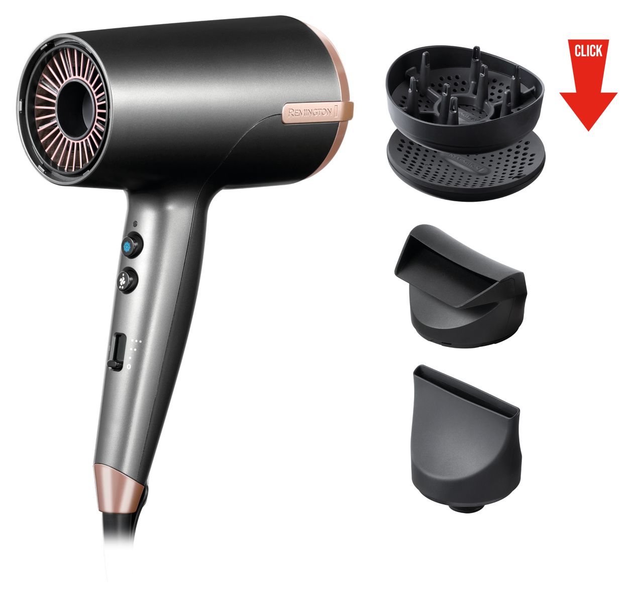 D6077 One Dry & Style Haartrockner 2000 W  (Bronze, Grau) 