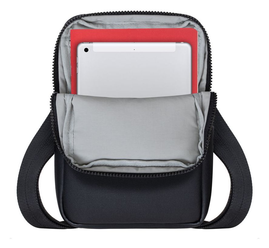 8810 Crossbody Tasche Messengerhülle aus Kunststoff für Jede Marke bis 20,3 cm (8") Staubresistent, Kratzresistent (Schwarz) 