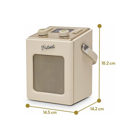 Revival Mini 2 Bluetooth DAB, DAB+, FM Radio Tragbar  (Cremefarben) 