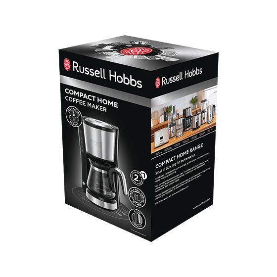 24210-56 Compact Home 5 Tassen Filterkaffeemaschine 0,6 l  (Schwarz, Edelstahl) 
