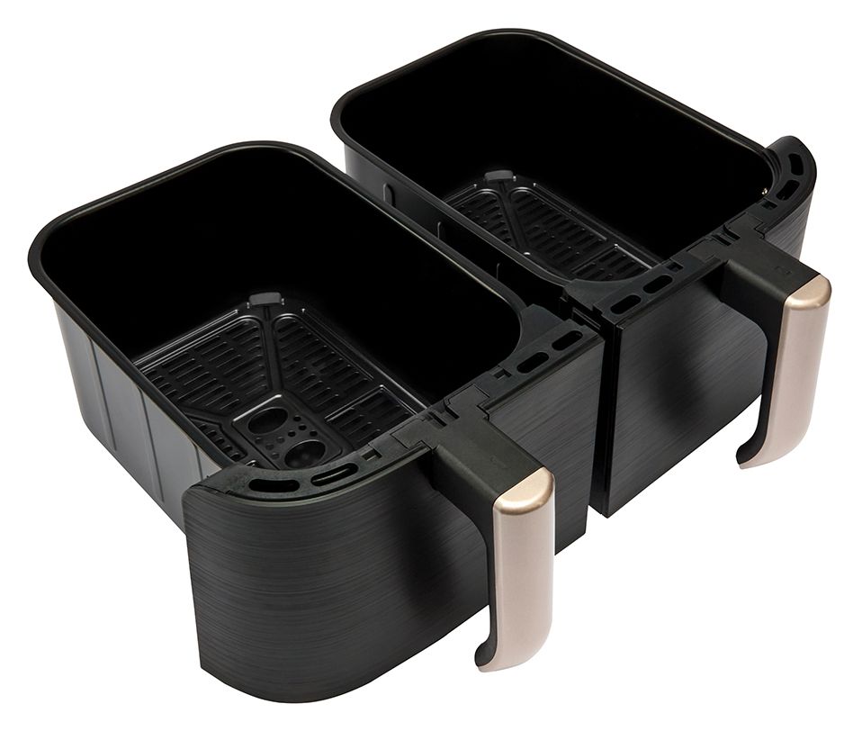 27680-56	SatisFry Dual Basket Doppel Heißluftfritteuse 9 l 2800 W  (Schwarz) 