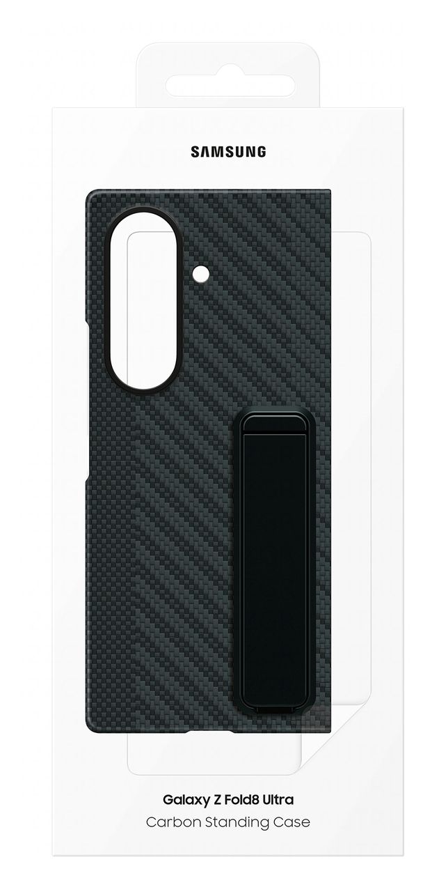 Carbon Standing Case Cover für Samsung Z Fold8  (Schwarz) 