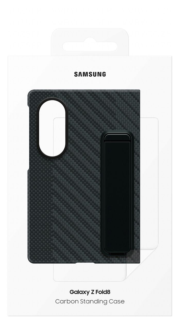 Carbon Standing Case Cover für Samsung Z Fold8  (Schwarz) 