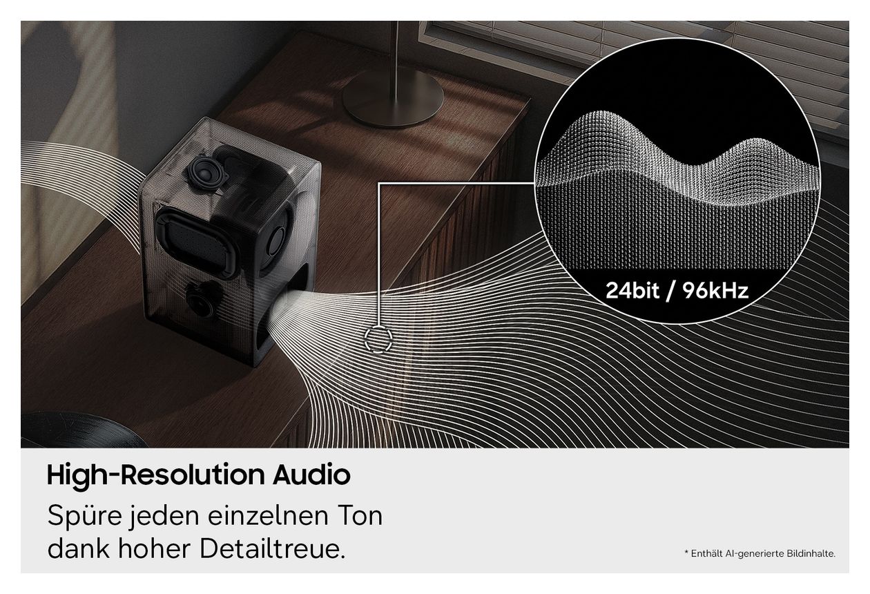 Music Studio 7 HW-LS70H/ZG Wlan Lautsprecher mit Bluetooth  (Schwarz) 
