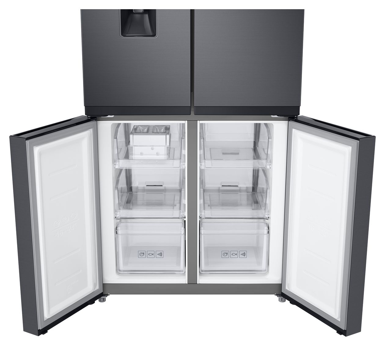 RF48A401EB4EF Side-by-Side Kühl-/ Gefrierkombination French Door 298 kWh NoFrost 1793 mm x 833 mm  (Anthrazit) 