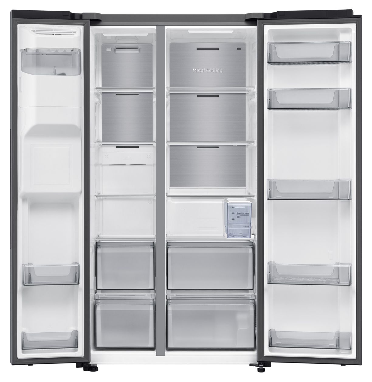 RS70F65KDT Side-by-Side Kühl-/ Gefrierkombination 420 l / 220 l 279 kWh 1780 mm x 912 mm  (Edelstahl) 