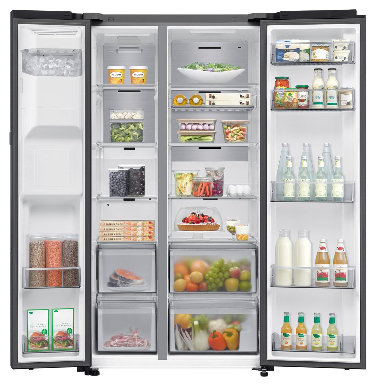 RS80F66KBF Side-by-Side Kühl-/ Gefrierkombination 409 l / 225 l 180 kWh 1780 mm x 912 mm  (Schwarz) 