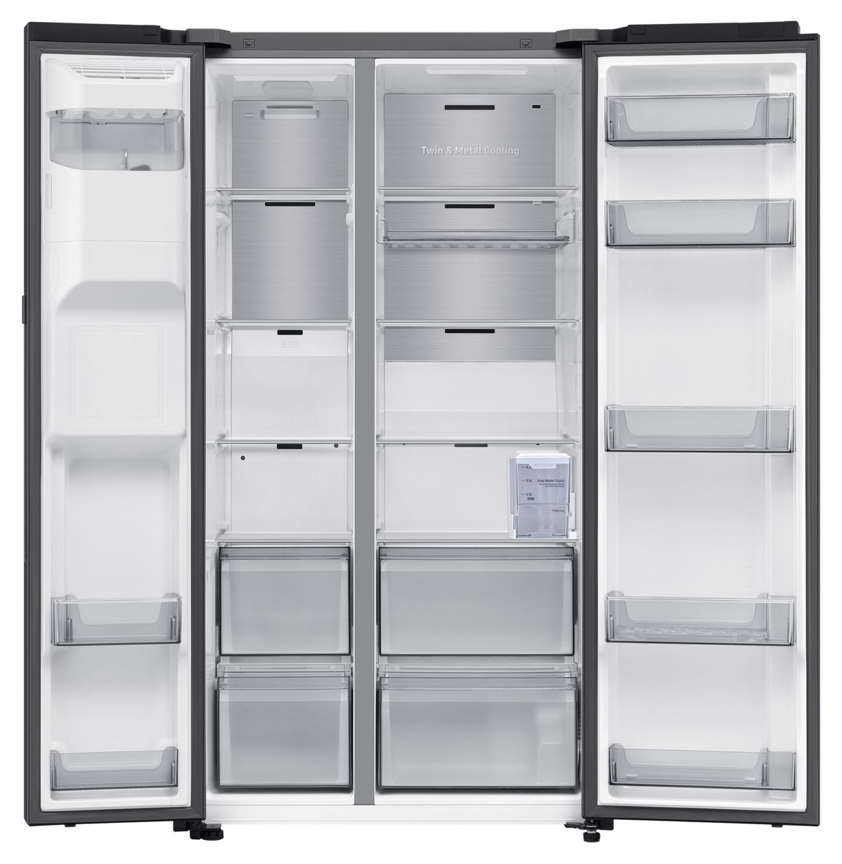 RS80F67KCF Side-by-Side Kühl-/ Gefrierkombination 409 l / 225 l 226 kWh NoFrost 1780 mm x 912 mm  (Schwarz) 