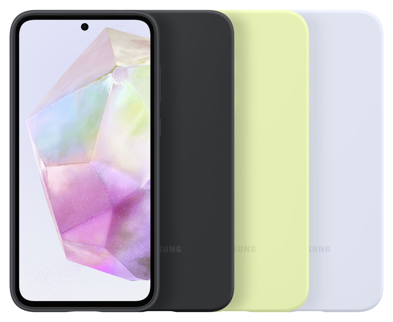 Silicone Cover für Samsung Galaxy A35  (Schwarz) 