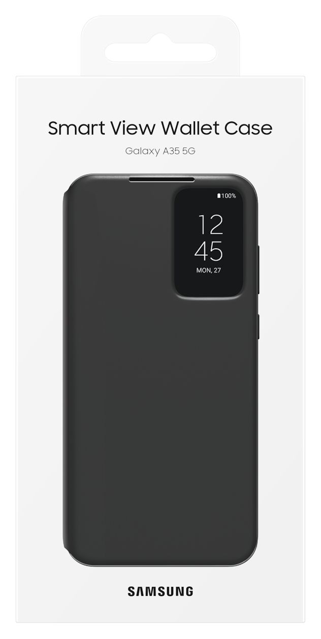 Smart View Wallet Case Geldbörsenhülle für Samsung Galaxy A35  (Schwarz) 
