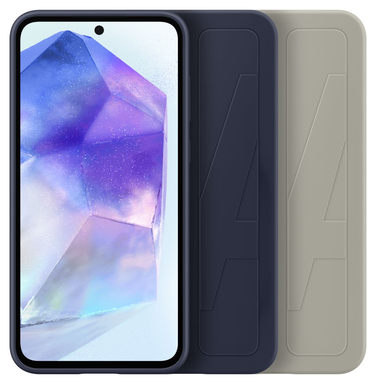Standing Grip Cover für Samsung Galaxy A55  (Grau) 