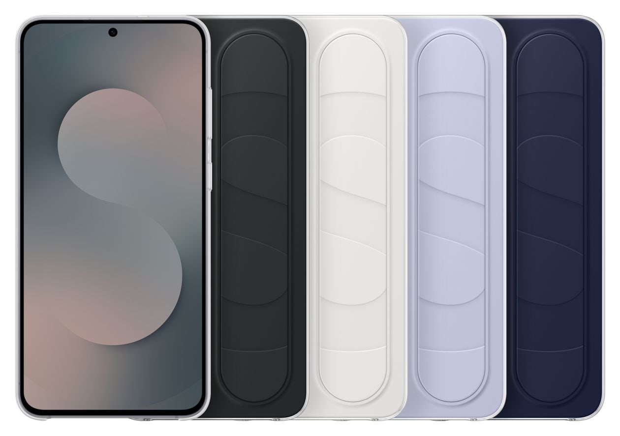 Standing Grip Case Cover für Samsung Galaxy S25 FE  (Hellblau) 