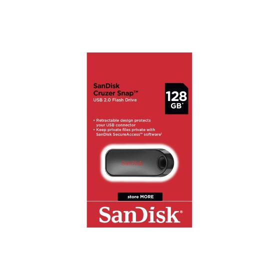 Cruzer Snap USB Typ-A Stick 128 GB  (Schwarz, Rot) 
