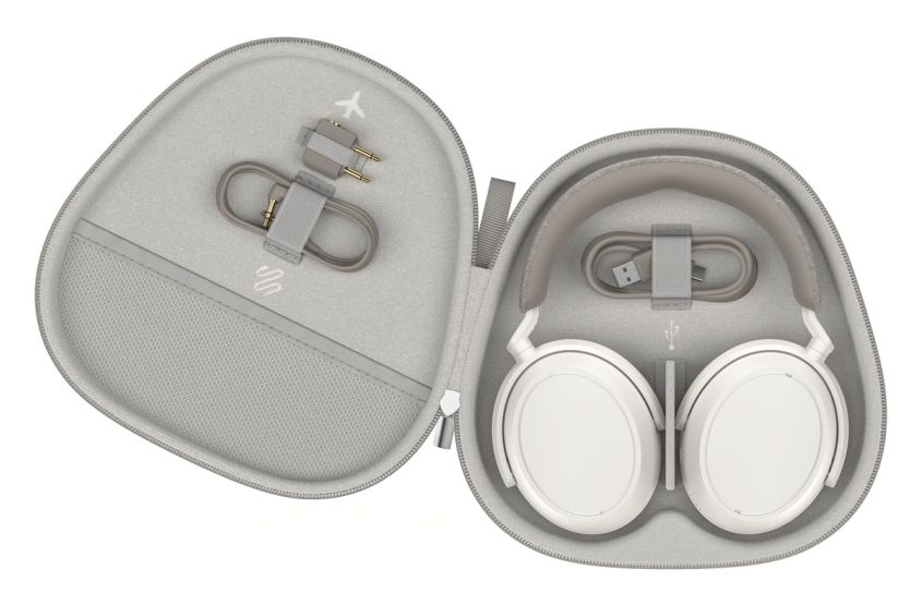 Momentum 4 Over Ear Bluetooth Kopfhörer kabelgebunden&kabellos 60 h Laufzeit  (Grau, Weiß) 