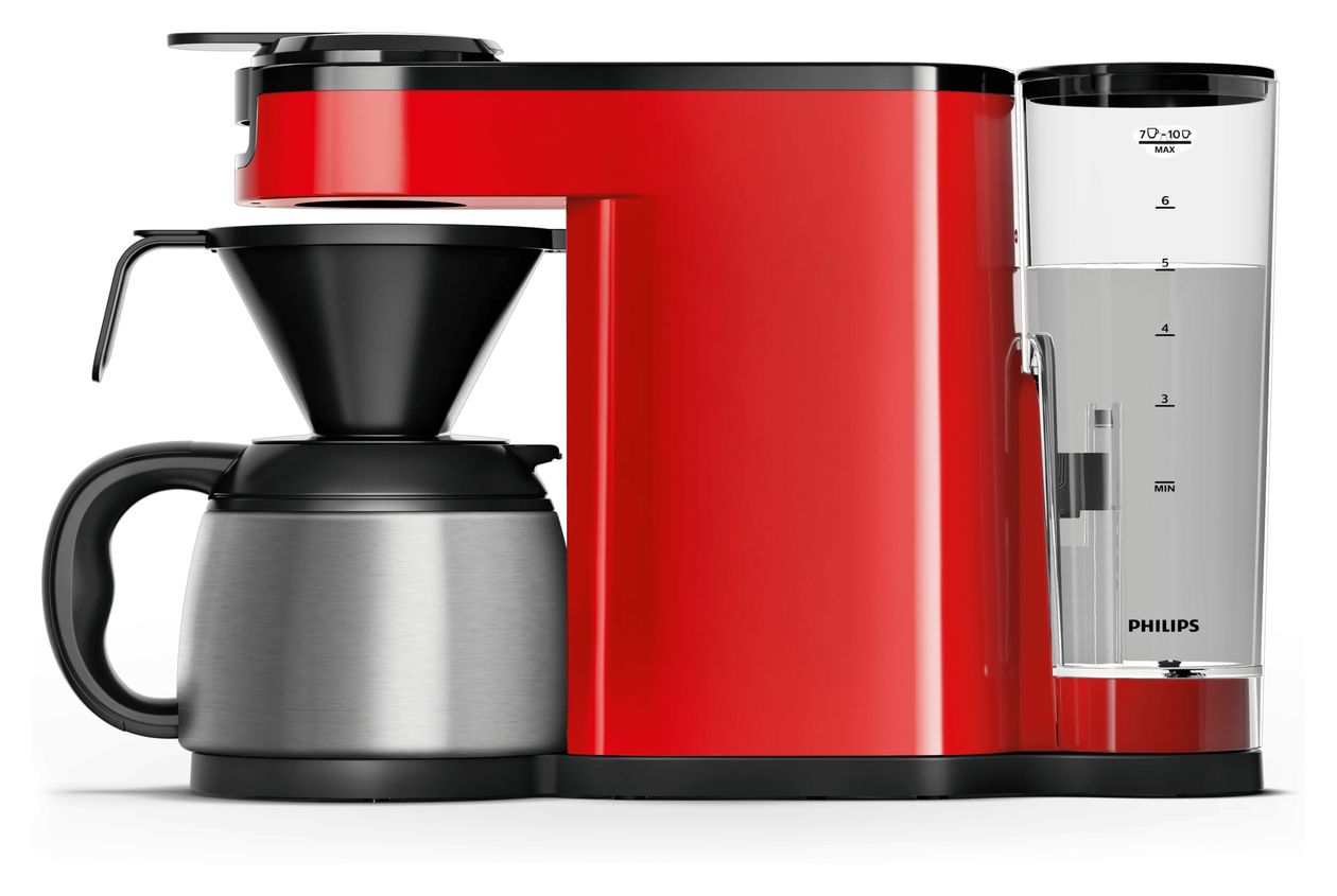 HD6592/84 Senseo Switch Kaffeepad, Gemahlener Kaffee Maschine  (Schwarz, Rot) 