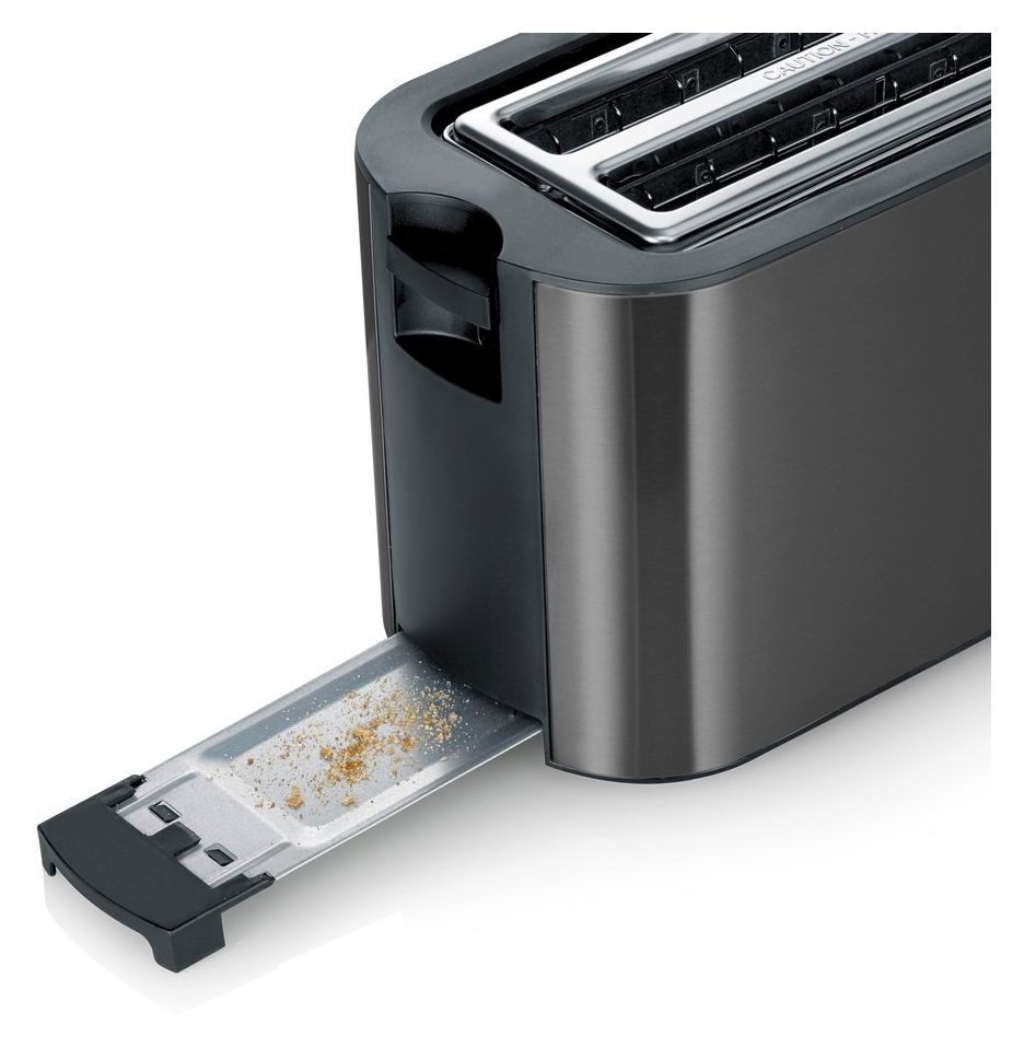 AT9341 Toaster 1400 W 4 Scheibe(n) (Schwarz, Gebürsteter Stahl, Edelstahl) 