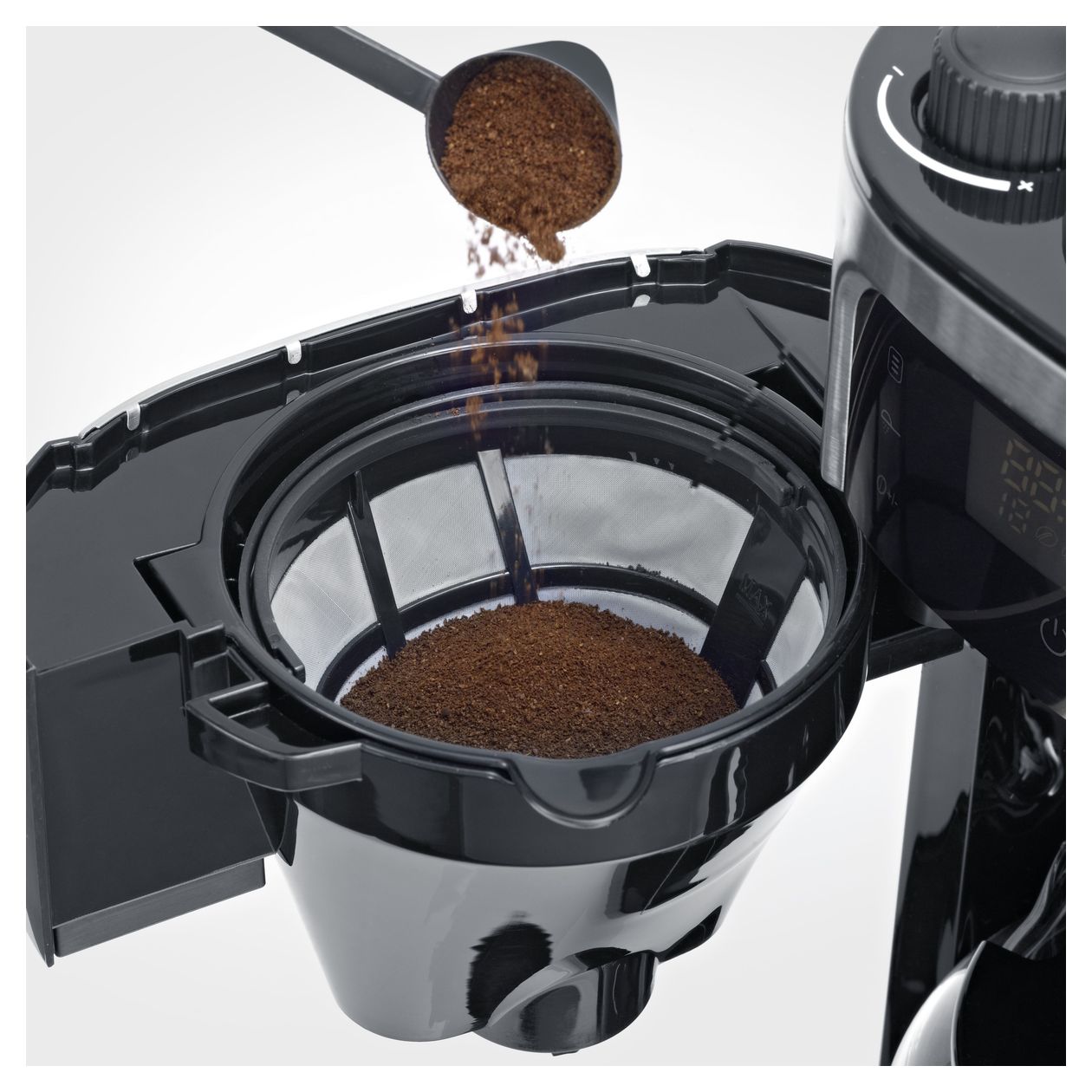 KA4813 10 Tassen Filterkaffeemaschine  (Schwarz, Edelstahl) 