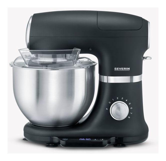 KM3898 1000 W Küchenmaschine 5,5 l mit Waage  (Schwarz, Silber) 