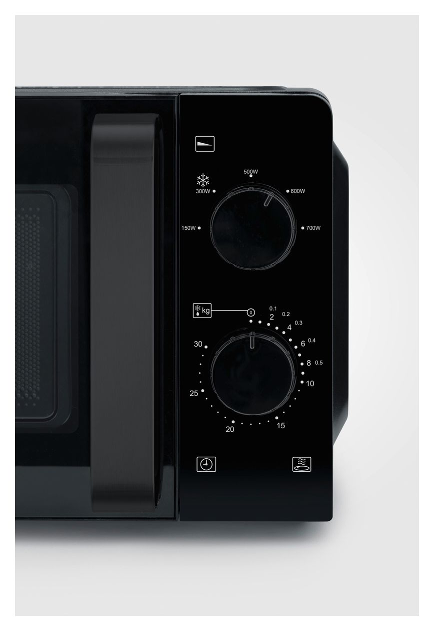 MW7580 Freistehende Mikrowelle 700 W Größe: klein 6 Stufen  (Schwarz) 