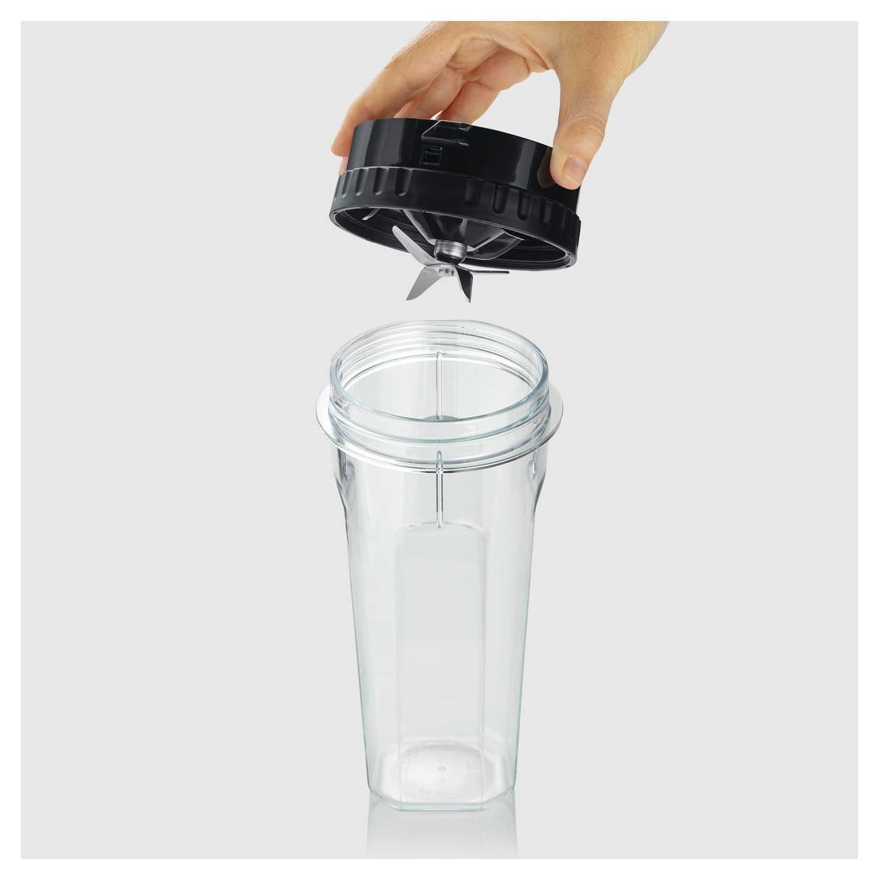 SM3724 1,5 l Standmixer 2 Geschwindigkeiten 600 W (Schwarz, Transparent) 