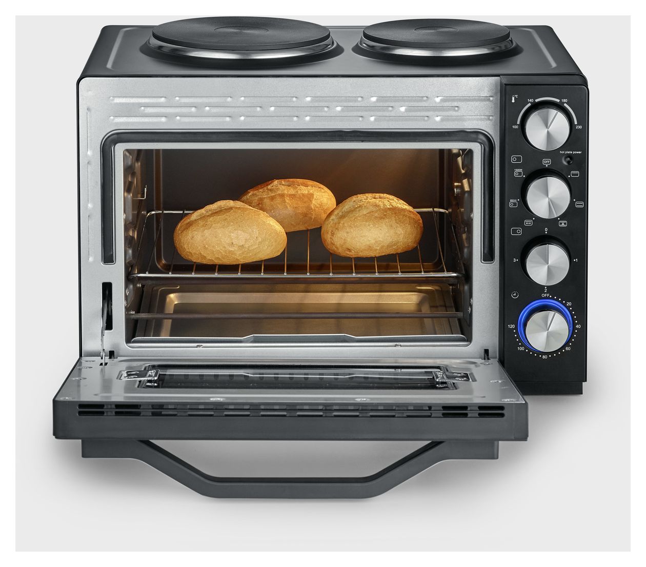 TO2074 Back-und Toastofen m.Koch­plat­ten  2500 W 